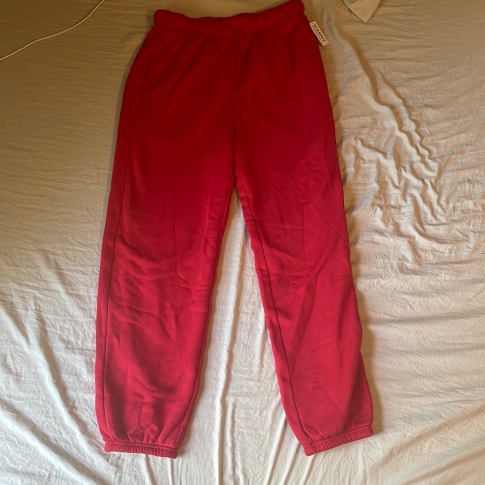 Red sweatpants